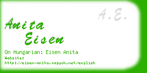 anita eisen business card